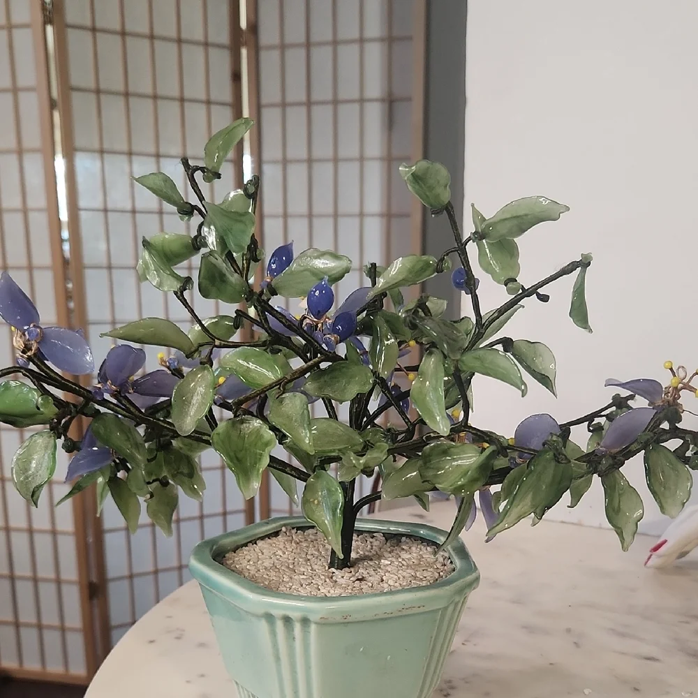 Antique | Jade Glass Bosai Tree